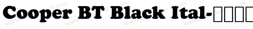 Cooper BT Black Ital字体转换